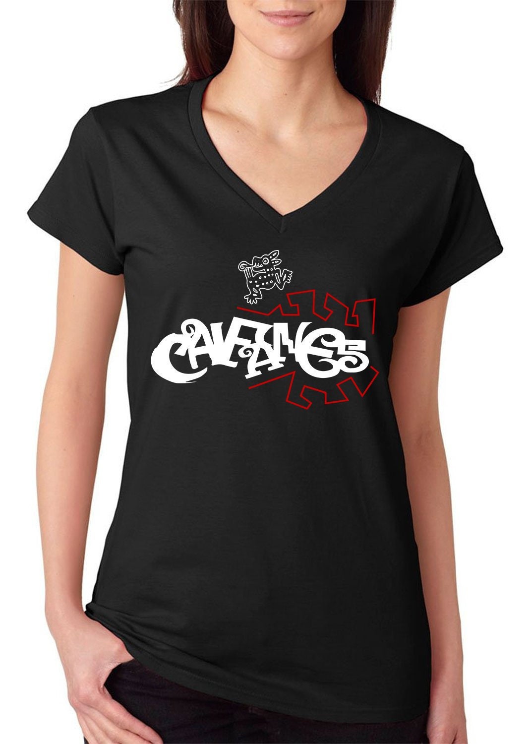 Rock en español caifanes new tribute women's v-neck t-shirt