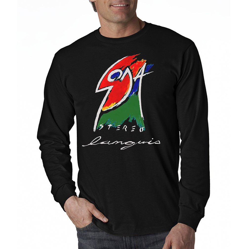 Rock en español: S Stereo Languis Long Sleeve T-Shirt Playera