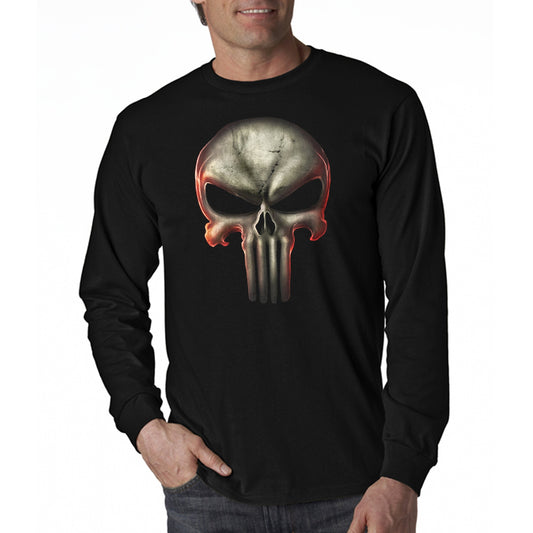 Skull 3D Graphic Long Sleeve T-Shirt