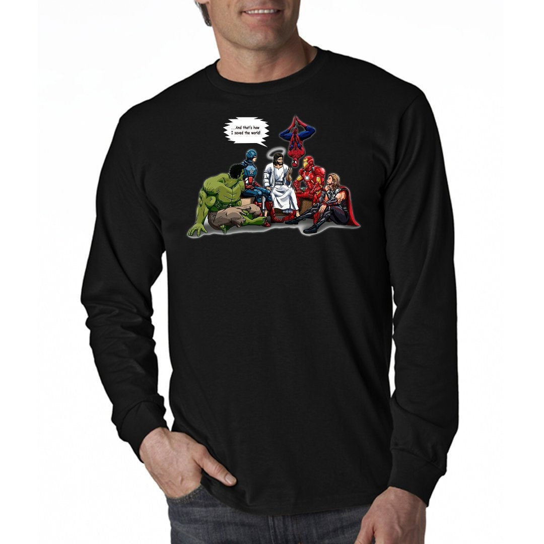 And That's How I Saved The World A - Men's Long Sleeve T-Shirt