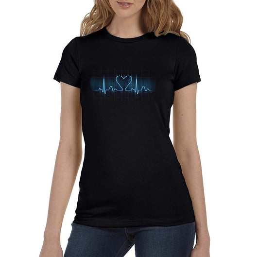 Heart Signal Love Valentines Women's Missy T-Shirt