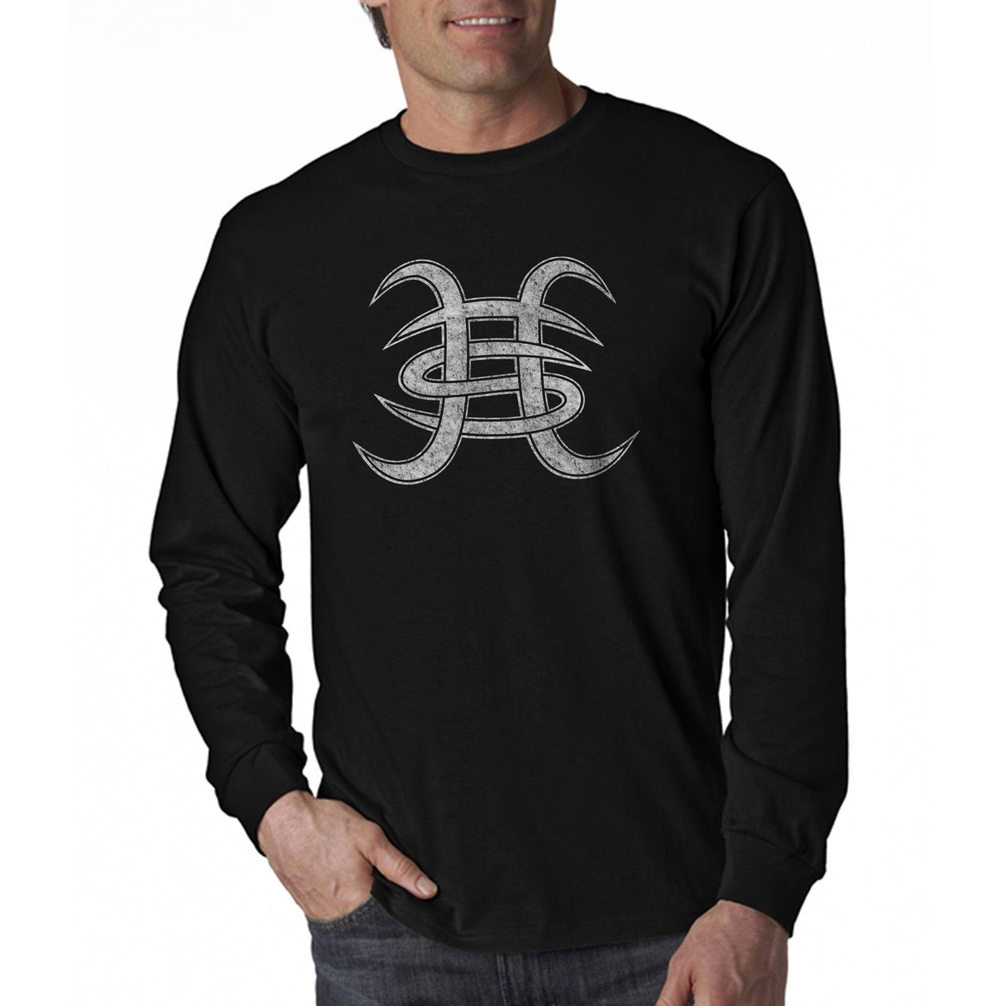 Heroes Del Silencio E Bunbury Distresses Logo Long Sleeve T-Shirt