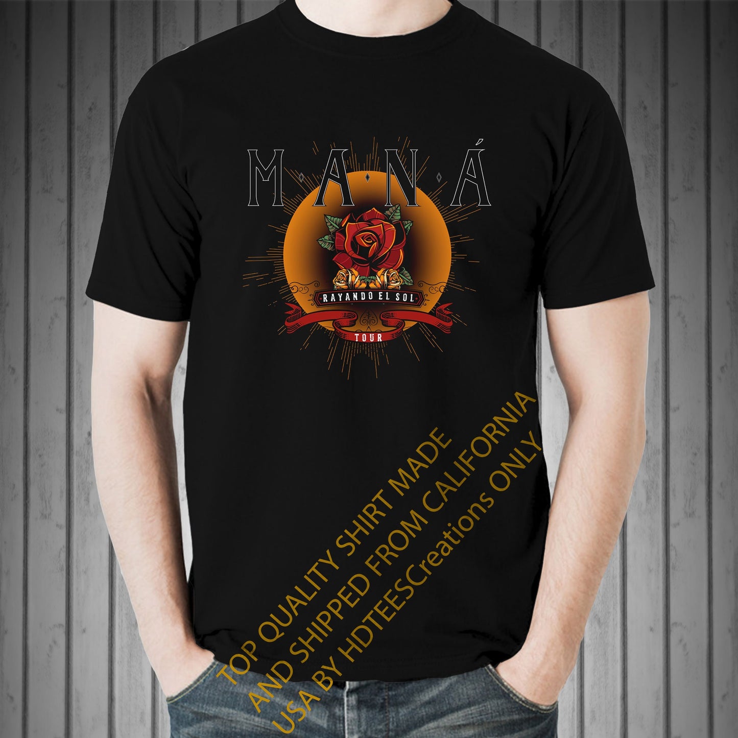 Rock en español MANA 2019 Men's T-Shirt Playera