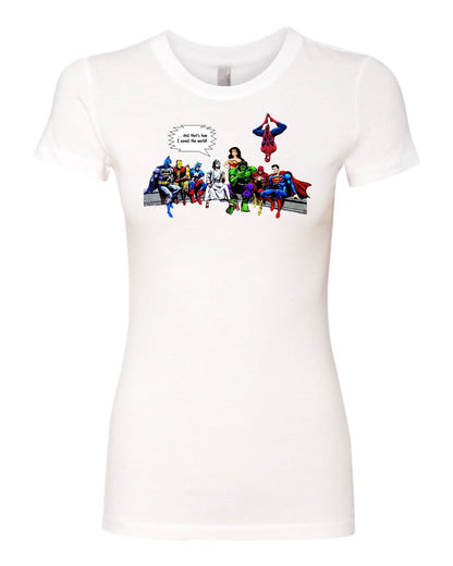 Jesus Superheroes And That's How I Saved The World Women's T-Shirt