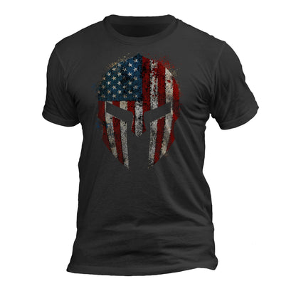 American Flag Spartan Patriotic Men's T-Shirt