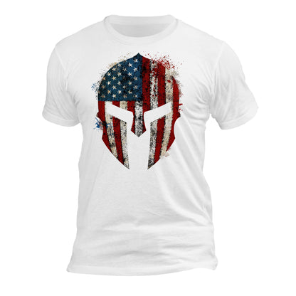 American Flag Spartan Patriotic Men's T-Shirt