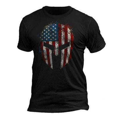 American Flag Spartan Patriotic Men's T-Shirt