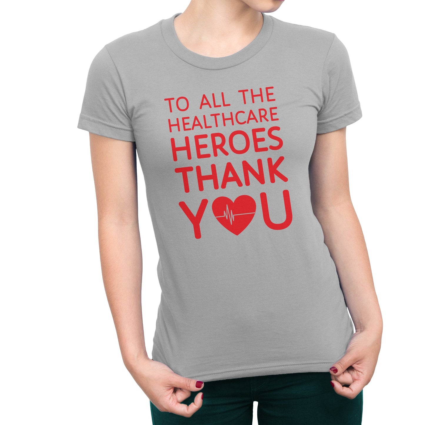 Thank You Healthcare Workers Doctor Nurse Women's Missy T-Shirt