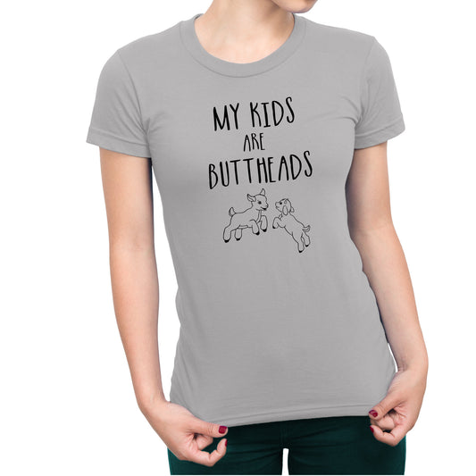 My Kids Are Buttheads Goats Farm Women's T-Shirt