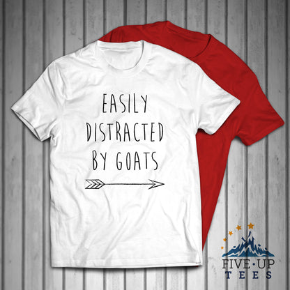 Easily Distracted By Goats Farmer Men's T-shirt