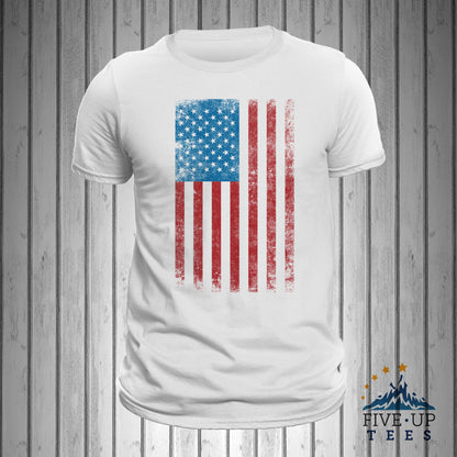 United States of America Patriotic Vertical Flag Men's T-shirt