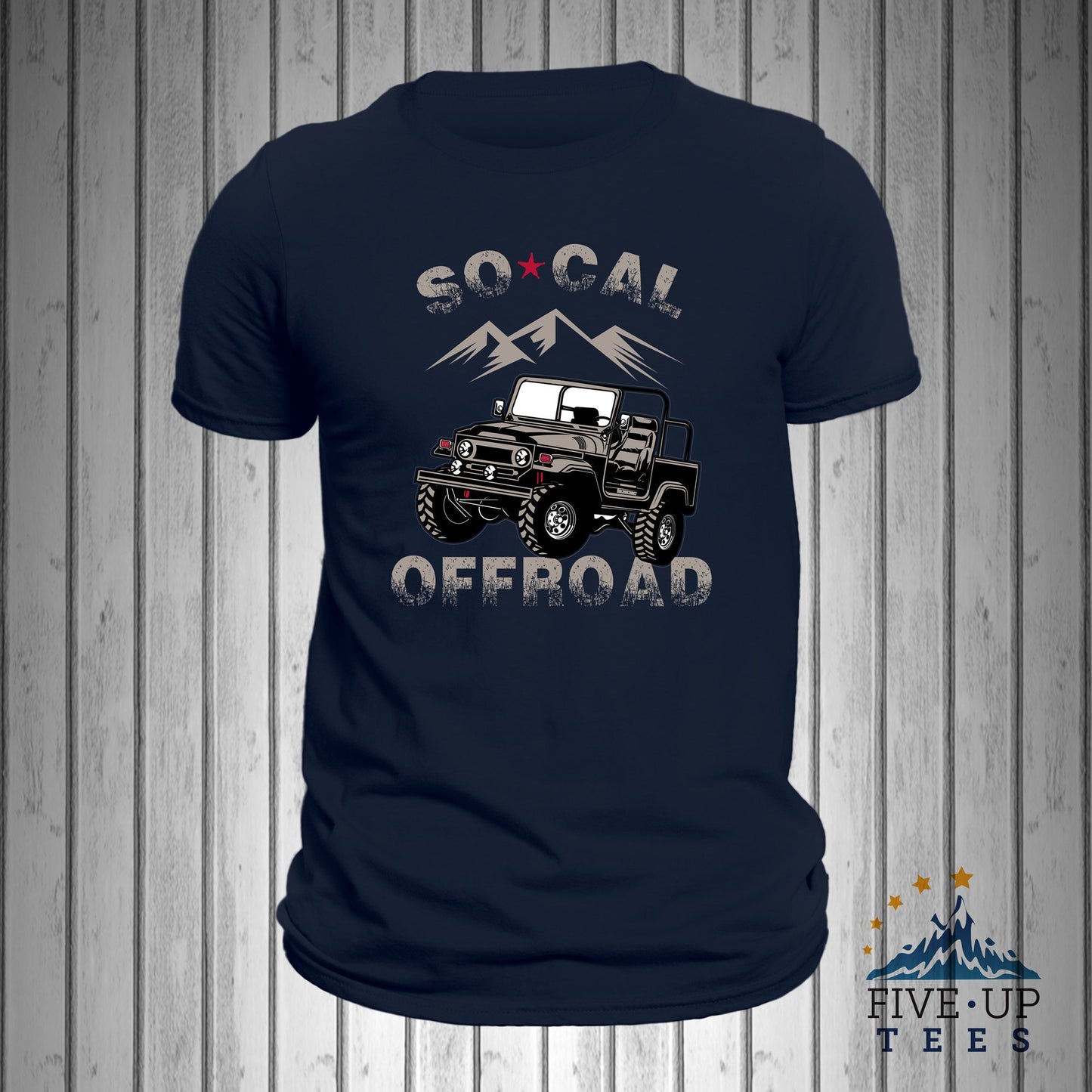 So Cal Off Road Four Wheeling Jeep Men's T-shirt