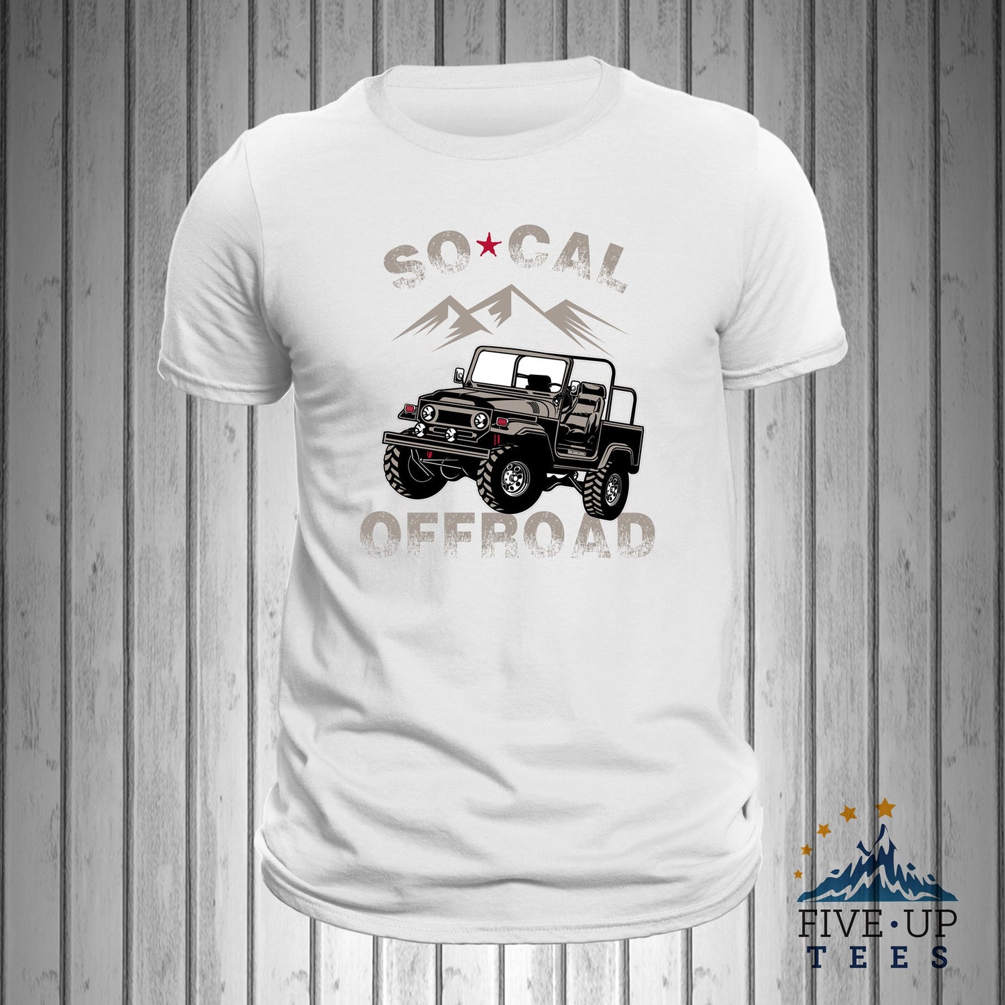 So Cal Off Road Four Wheeling Jeep Men's T-shirt