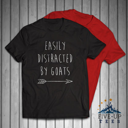 Easily Distracted By Goats Farmer Men's T-shirt