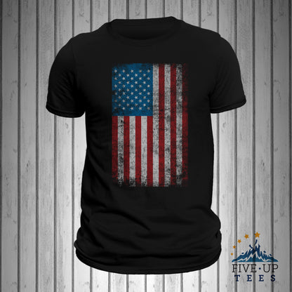 United States of America Patriotic Vertical Flag Men's T-shirt