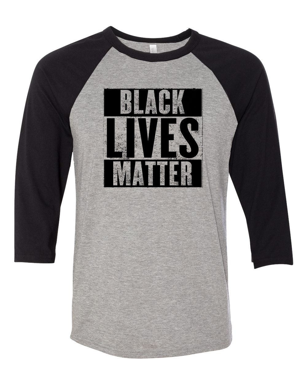 Black Lives Matter 3/4 Sleeve Raglan Baseball T-Shirt