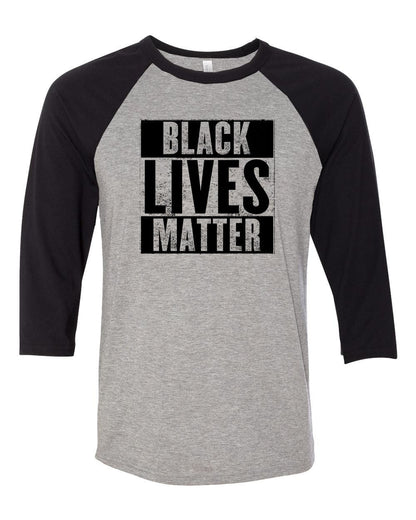 Black Lives Matter 3/4 Sleeve Raglan Baseball T-Shirt