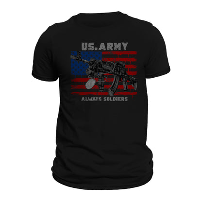 US Army Always Soldiers Patriotic Military Veteran Men's T-Shirt