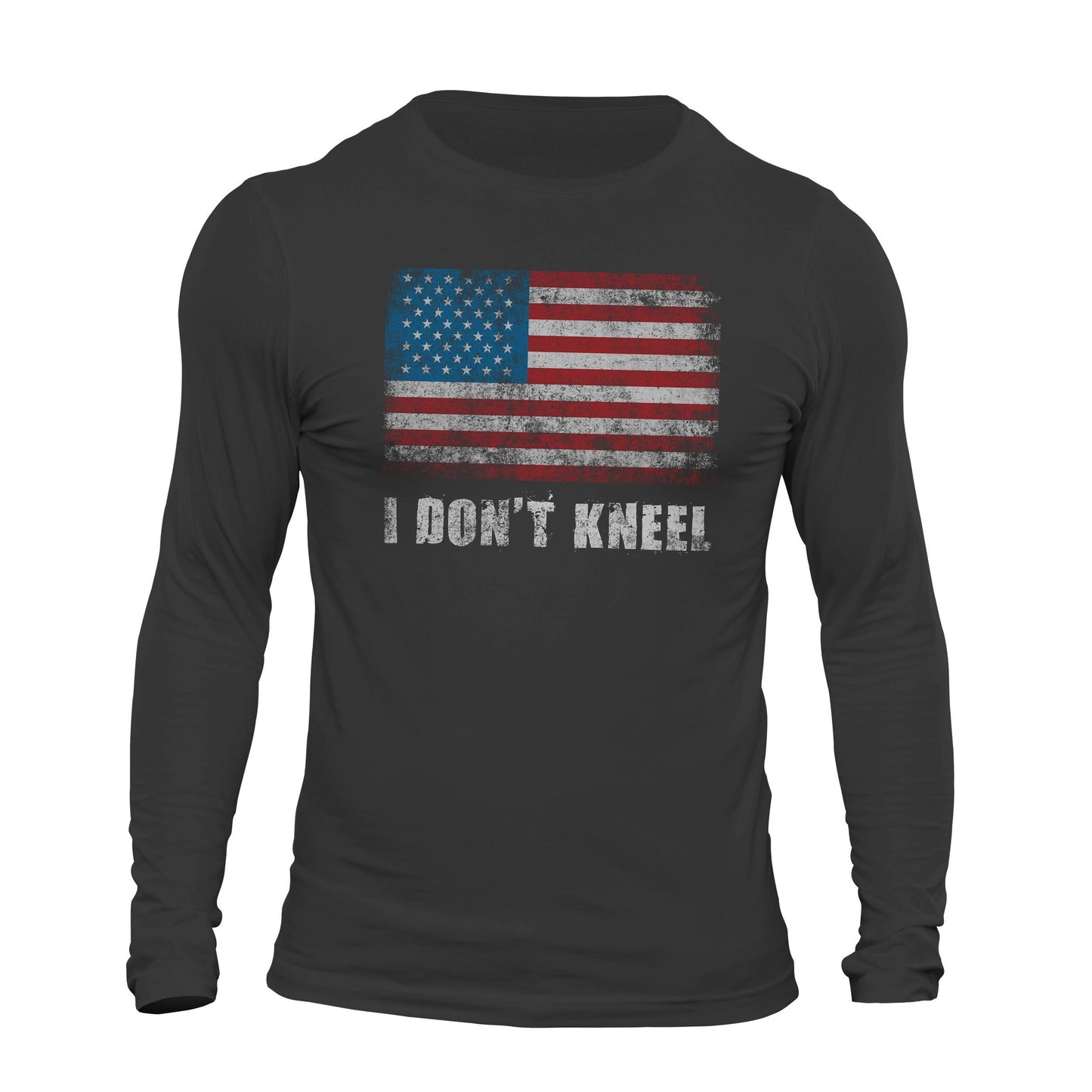 I Don't Kneel American Pride Patriotic Long Sleeve Mens T-Shirt