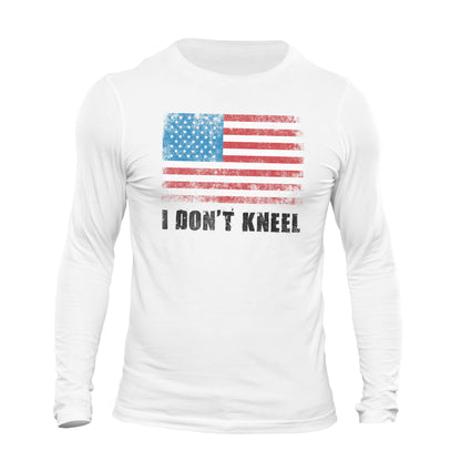 I Don't Kneel American Pride Patriotic Long Sleeve Mens T-Shirt