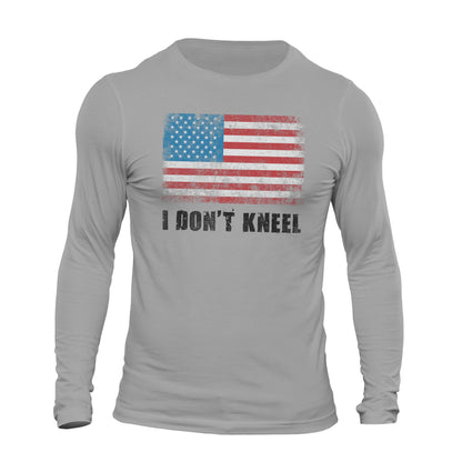 I Don't Kneel American Pride Patriotic Long Sleeve Mens T-Shirt