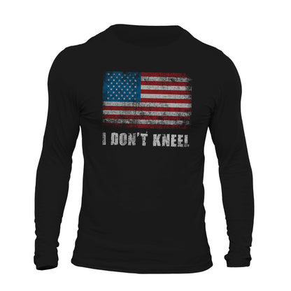 I Don't Kneel American Pride Patriotic Long Sleeve Mens T-Shirt