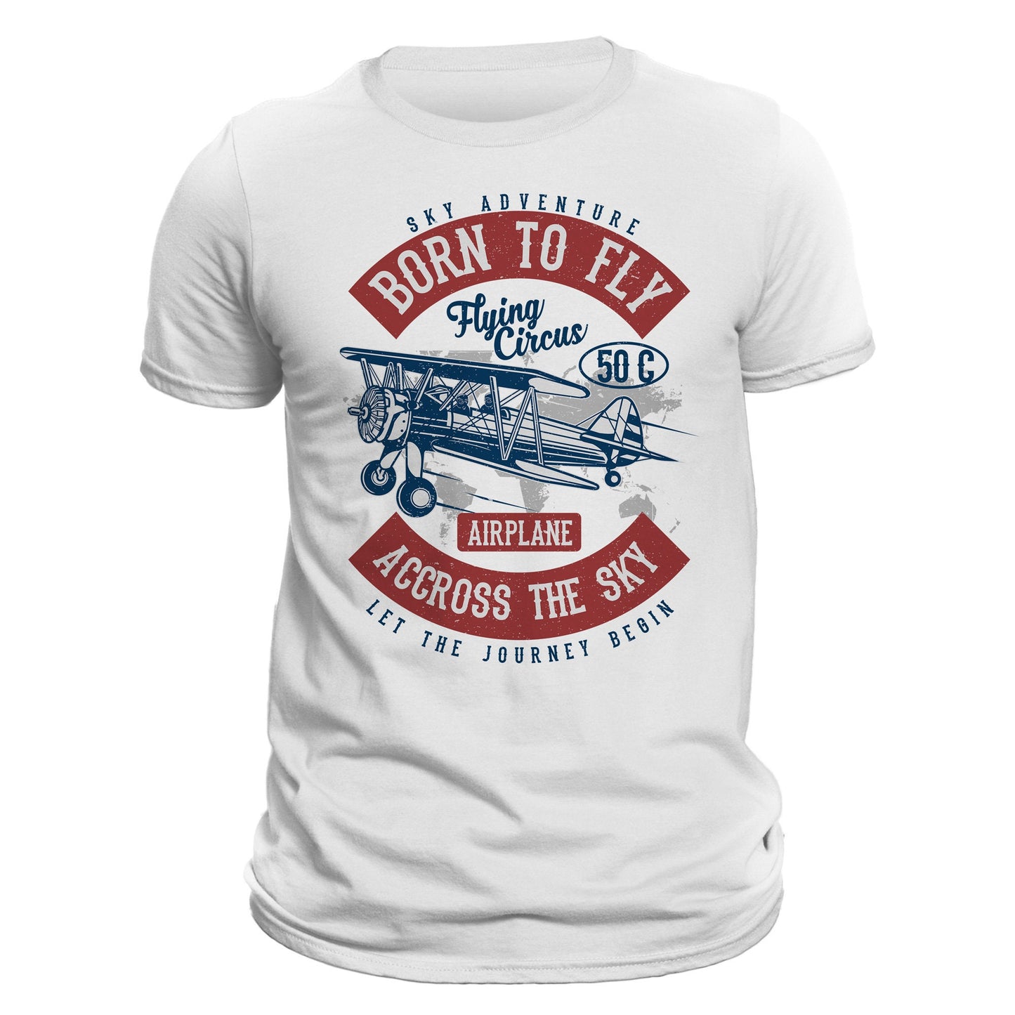 Born To Fly Across The Sky Airplane Pilot Men's T-Shirt