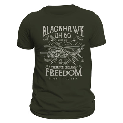 Black Hawk Air Force Military Support Men's T-Shirt