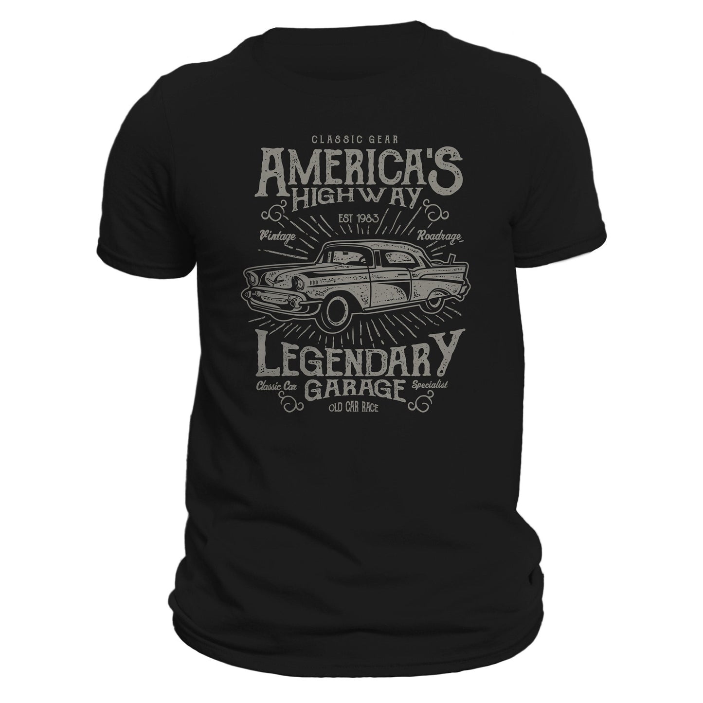 America's Highway Classic Car Old Car Race Men's T-Shirt