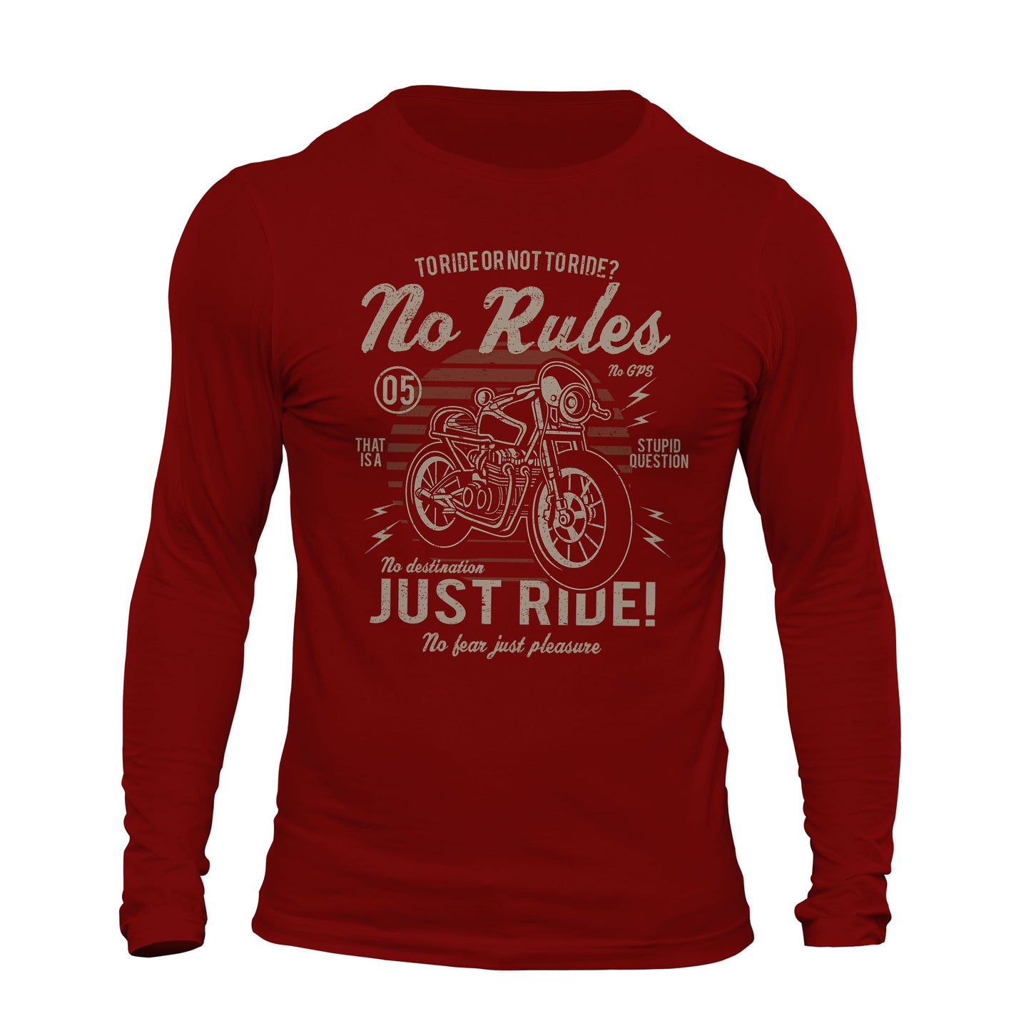 To Ride or Not To Ride Motorcycle Riding Long Sleeve Men's T-Shirt