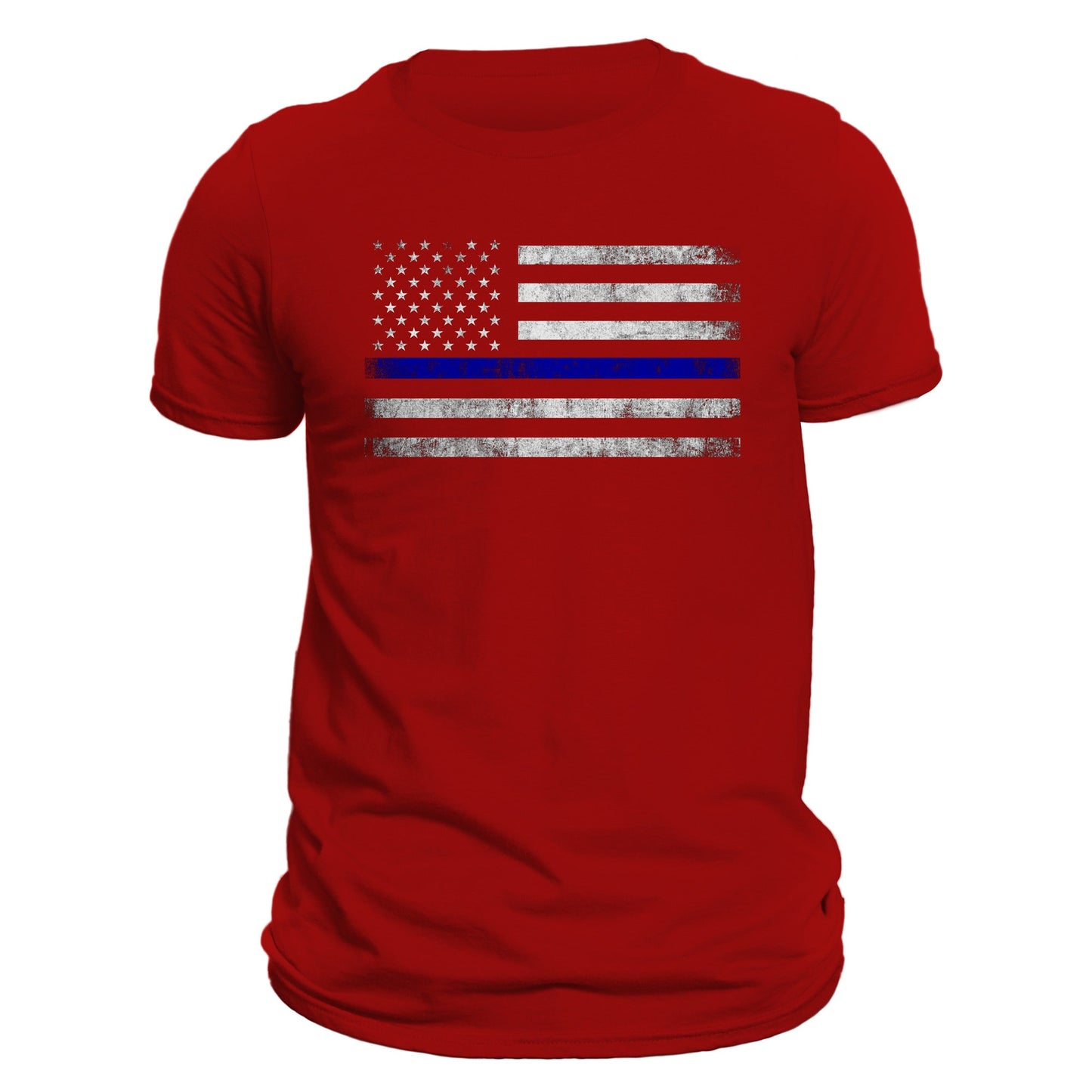 Police Thin Blue Line Flag Family T-Shirts