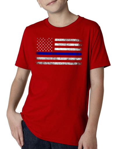 Police Thin Blue Line Flag Family T-Shirts