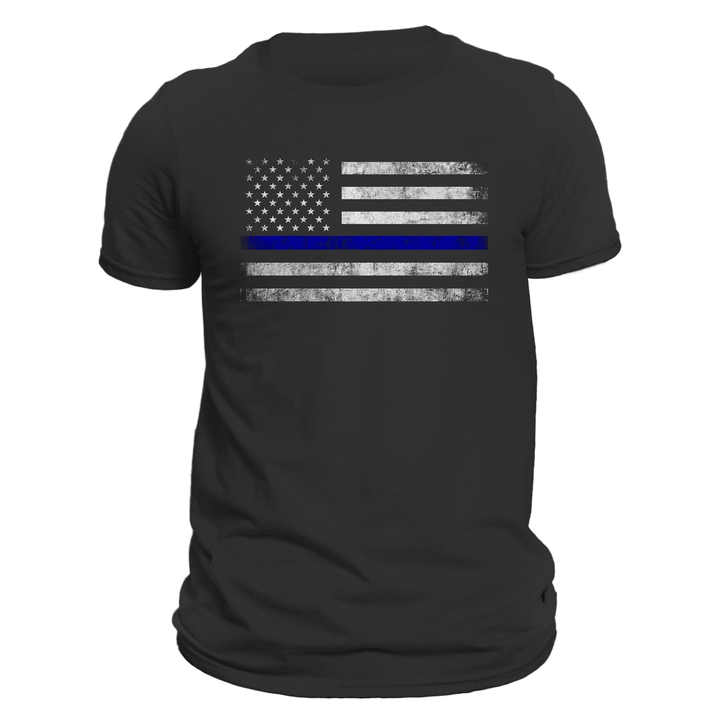 Police Thin Blue Line Flag Family T-Shirts