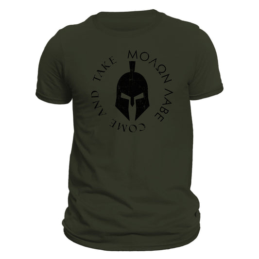 Molon Labe Spartan Warrior Helmet Men's T-Shirt