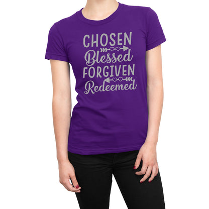 Chosen Blessed Forgiven Redeemed Christian Religious T-Shirt