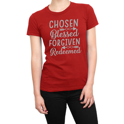 Chosen Blessed Forgiven Redeemed Christian Religious T-Shirt