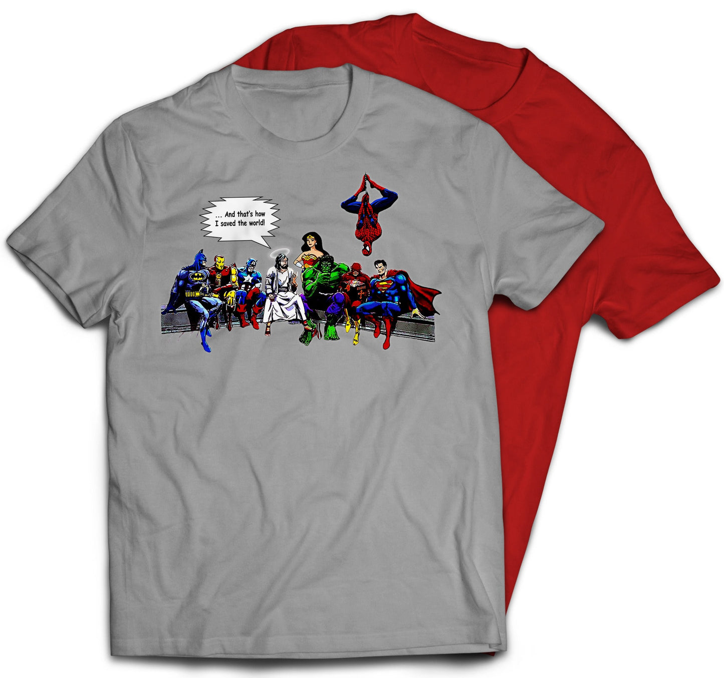 Jesus Superheroes And That's How I Saved The World T-Shirt