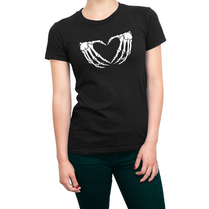 Halloween Skeleton Hand Heart Women's T-Shirt