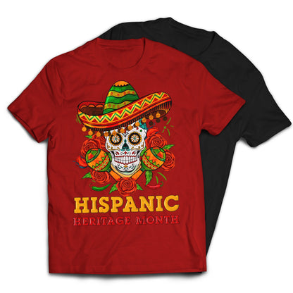 Hispanic Heritage Month Skull Latin America Mexican T-Shirt