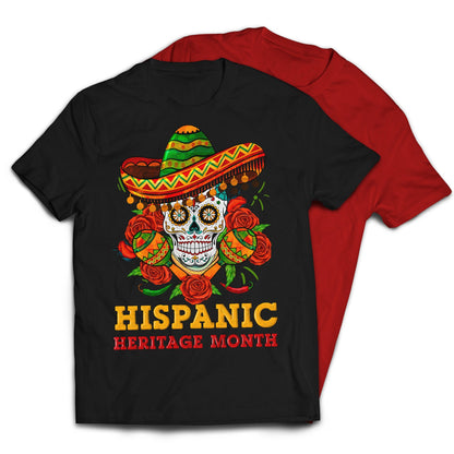 Hispanic Heritage Month Skull Latin America Mexican T-Shirt