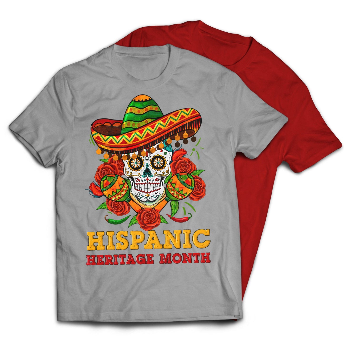 Hispanic Heritage Month Skull Latin America Mexican T-Shirt