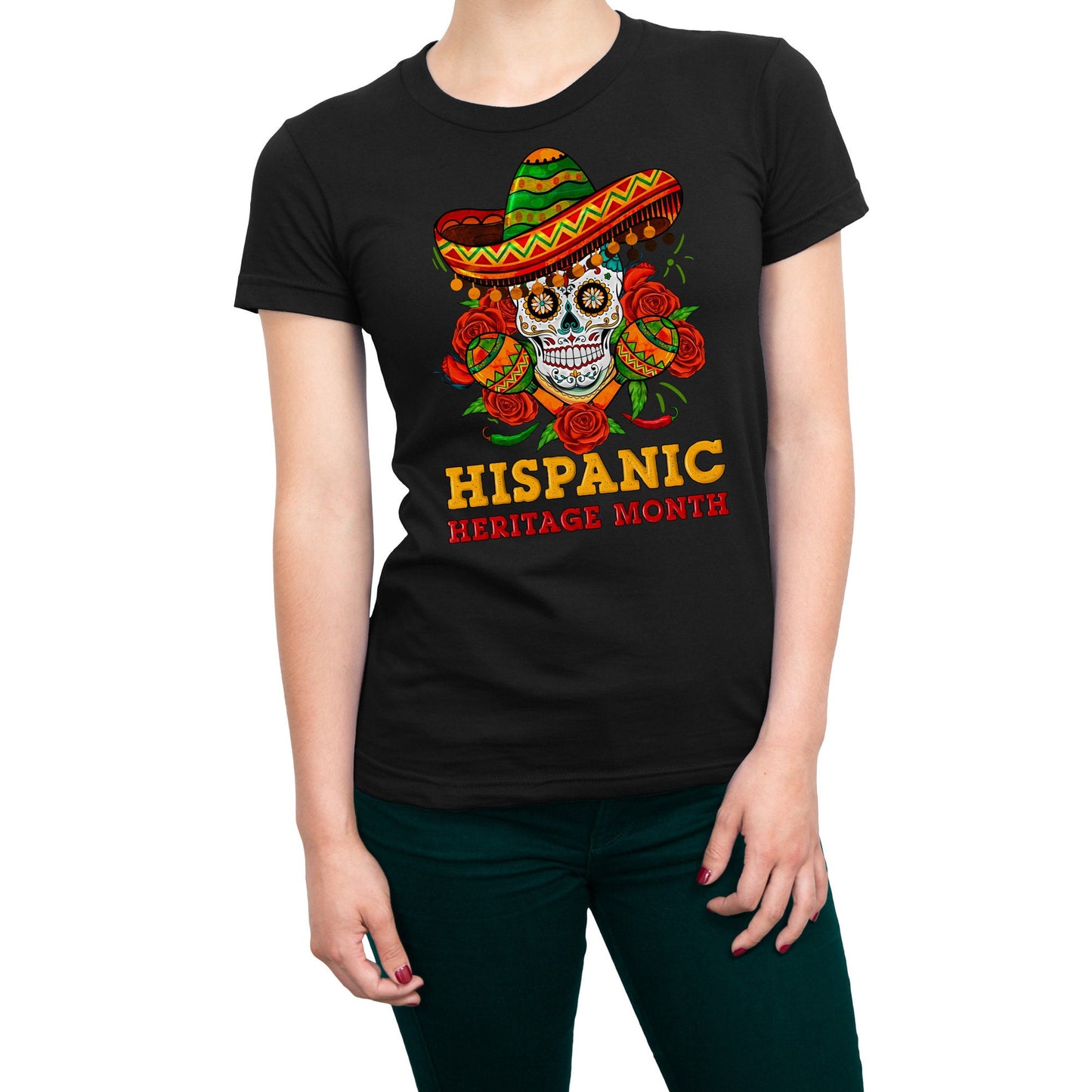 Hispanic Heritage Month Skull Latin America Mexican T-Shirt