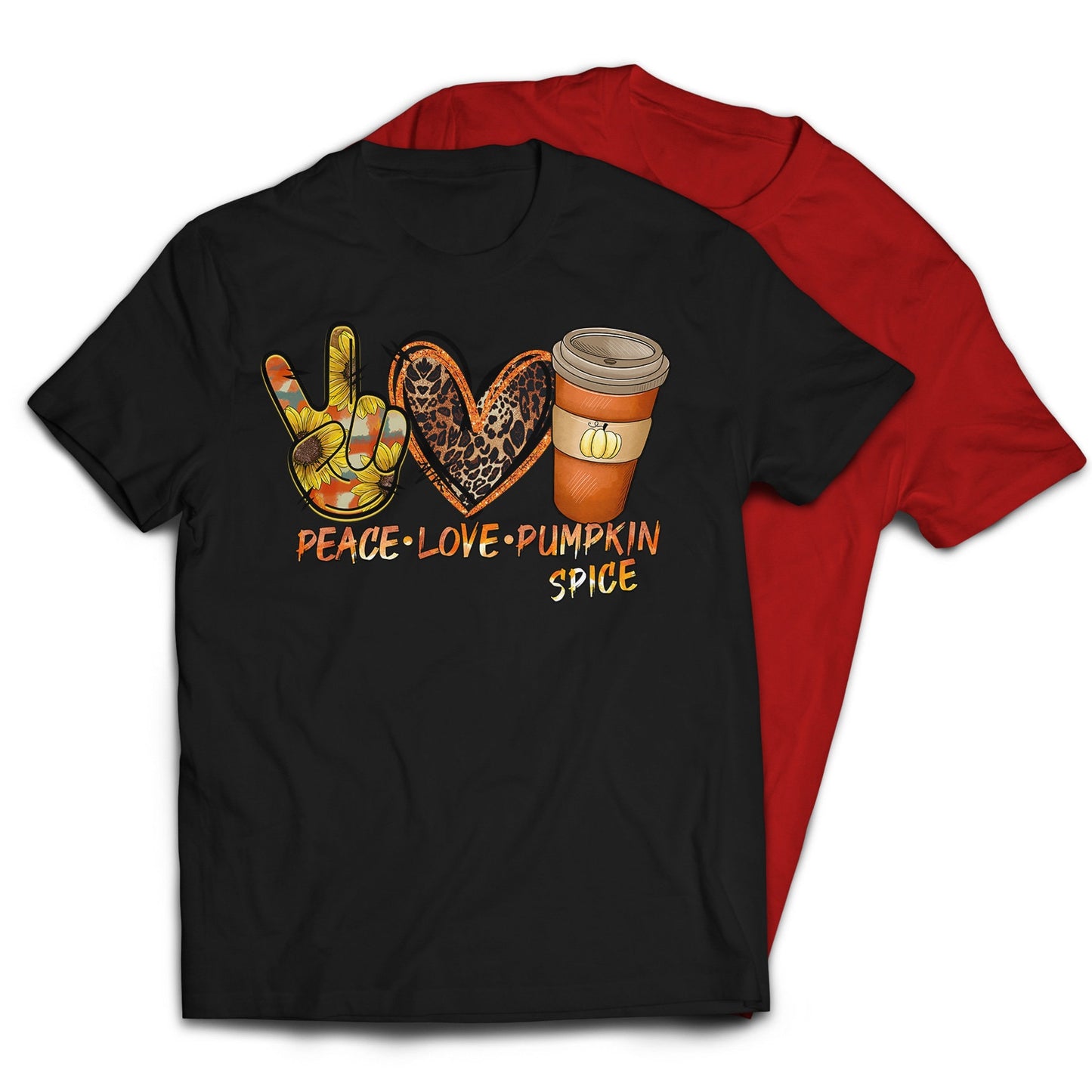 Peace Love Pumpkin Spice Halloween Fall T-Shirt