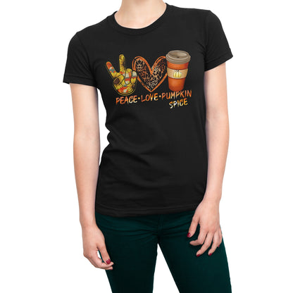 Peace Love Pumpkin Spice Halloween Fall T-Shirt