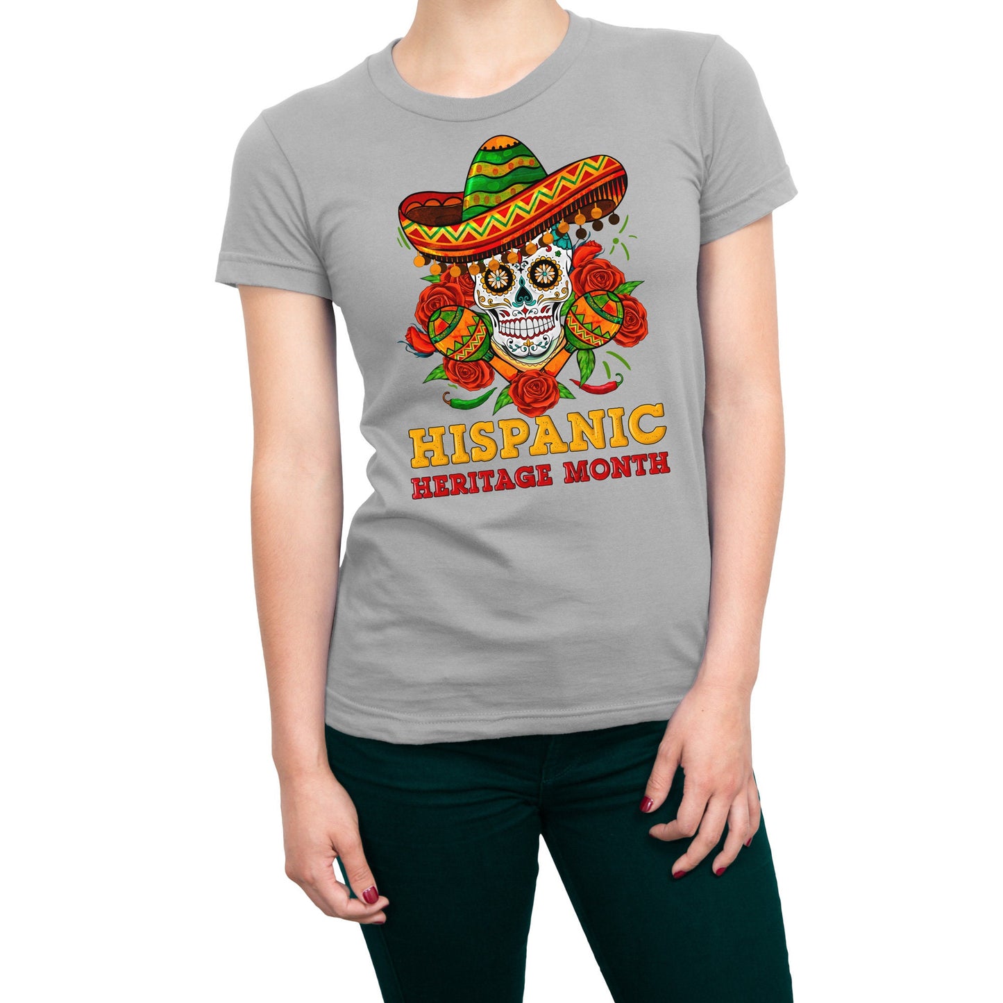 Hispanic Heritage Month Skull Latin America Mexican T-Shirt