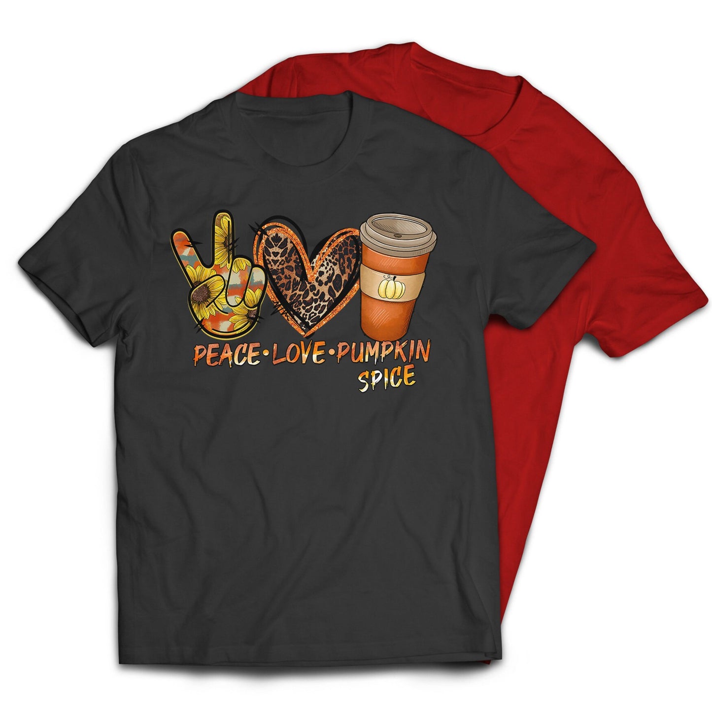 Peace Love Pumpkin Spice Halloween Fall T-Shirt