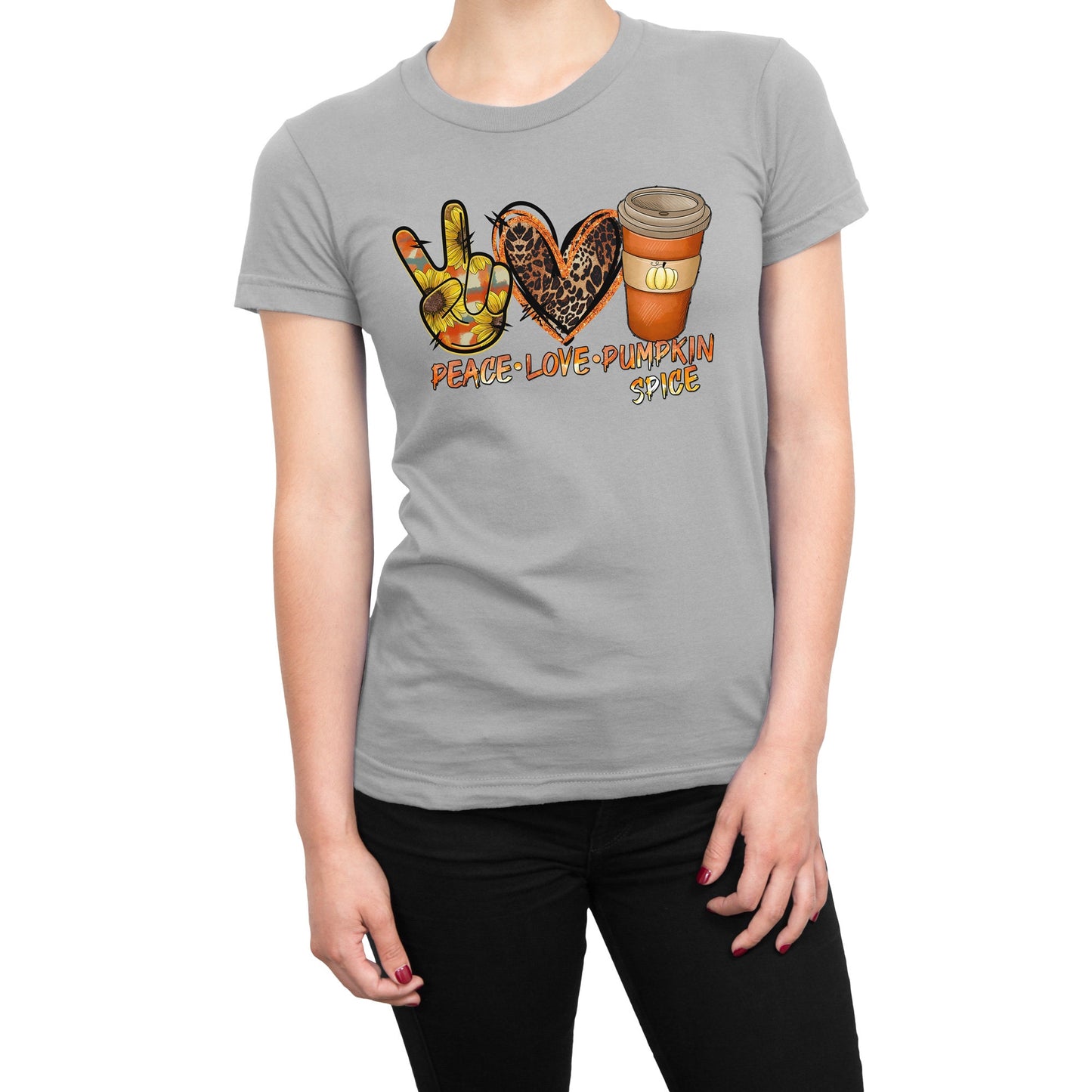 Peace Love Pumpkin Spice Halloween Fall T-Shirt