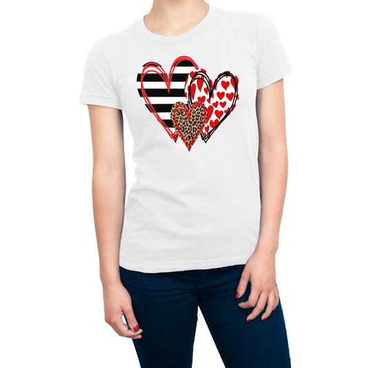 Valentines Scribble Hearts Women's T-Shirt