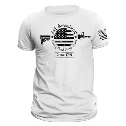 USA 2nd Amendment Giving Good Guys Guns T-Shirt