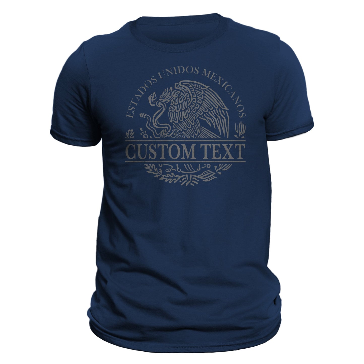 Personalized Custom Name Mexico Coat Of Arms T-Shirt- Playera Personalizada Con Escudo De Mexico